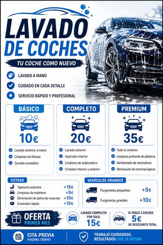 Lavado de Coches a Mano | Interior y Exterior