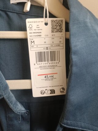 Vestido camisero azul