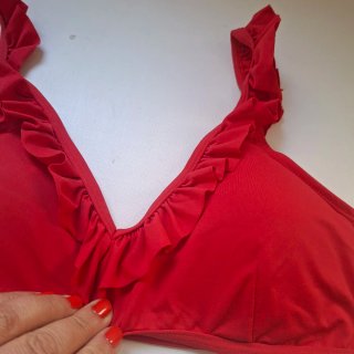Sujetador bikini rojo talla 90