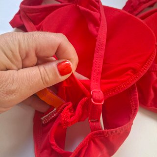 Sujetador bikini rojo talla 90