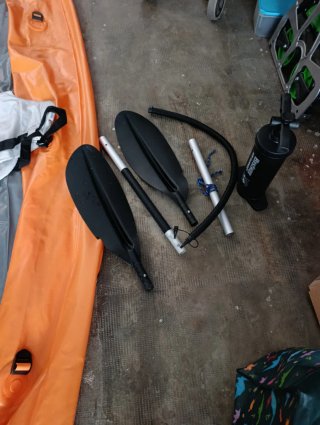 Kayak hinchable 3 plazas naranja