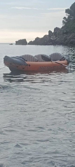 Kayak hinchable 3 plazas naranja