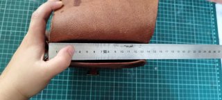 Bolso cuero medieval hebilla LARP