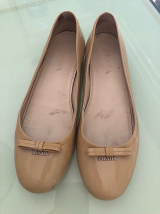 Bailarinas Prada Beige Mujer
