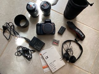 Sony Alpha A300 + 2 Objetivos, kit completo
