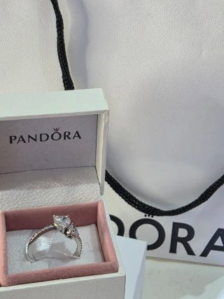 Anillo Corazones Plata y Rosa