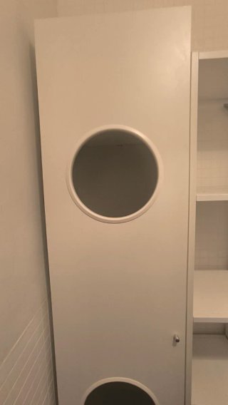 Armario Ikea para colada con 2 cubos para la colaa