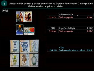 Sellos Año 1988 completo y sueltos Usados España
