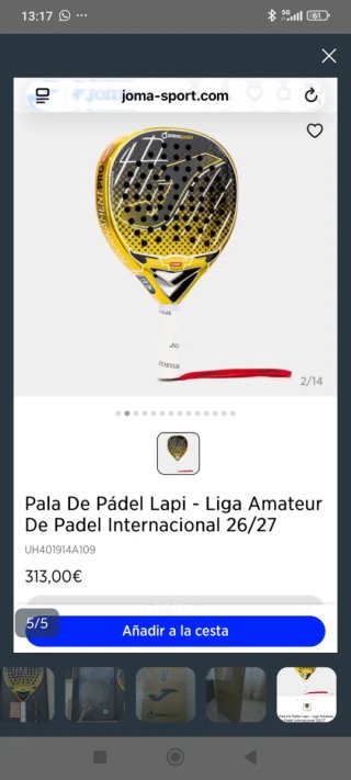 Pala pádel Joma Tournament Pro Iconic