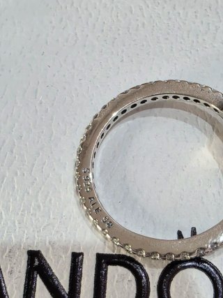 Anillo Pandora Circon Rosa Talla 58