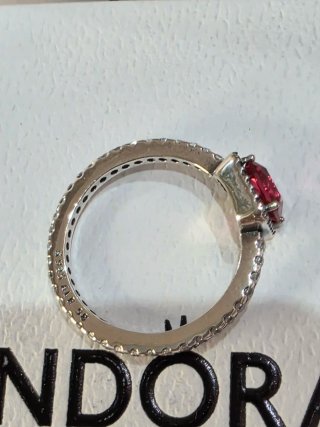 Anillo Pandora Circon Rosa Talla 58