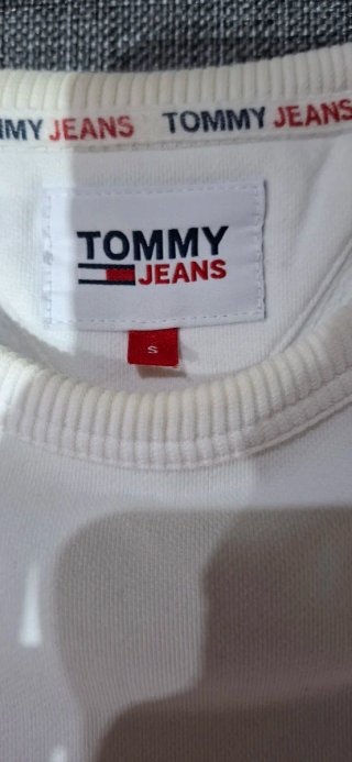 Sudadera Tommy Jeans Blanca Logo Multicolor