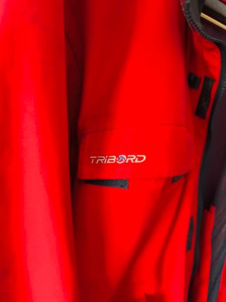 Chaqueta náutica Tribord impermeable roja Talla L