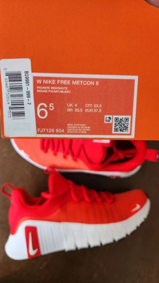 Zapatillas Nike Free Metcon 6 Rojas y Blancas