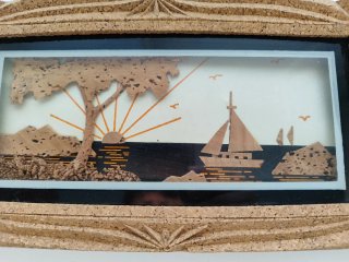 Cuadro diorama corcho vintage (años 60/70)