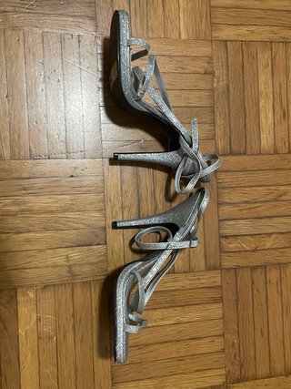 Pleaser Sandali Argento Glitter Tacco Alto Size 40