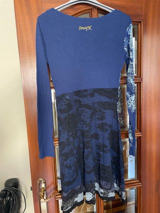 Vestido Desigual Azul y Negro