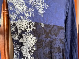 Vestido Desigual Azul y Negro