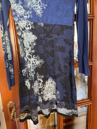 Vestido Desigual Azul y Negro