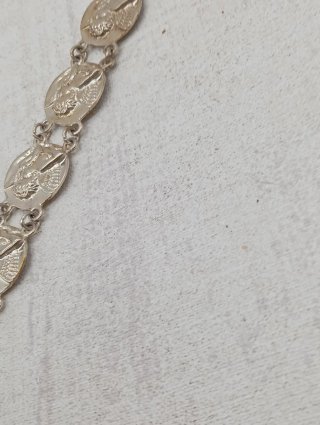 Pulsera Querubines Vintage Bañada en Plata