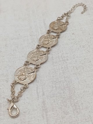 Pulsera Querubines Vintage Bañada en Plata