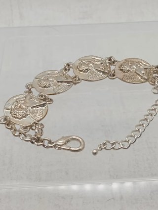 Pulsera Querubines Vintage Bañada en Plata