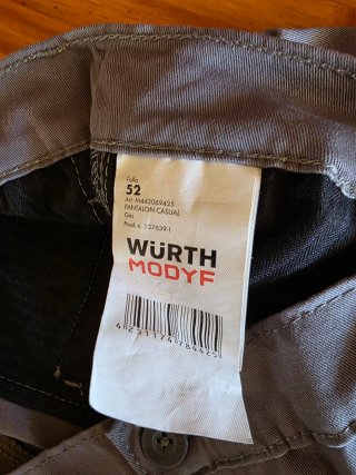 Lote 3 Pantalones de trabajo Wurth gris