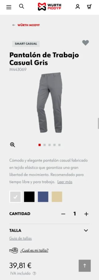 Lote 3 Pantalones de trabajo Wurth gris