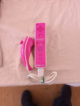 Mando Wii GameWare Rosa con Nunchuk