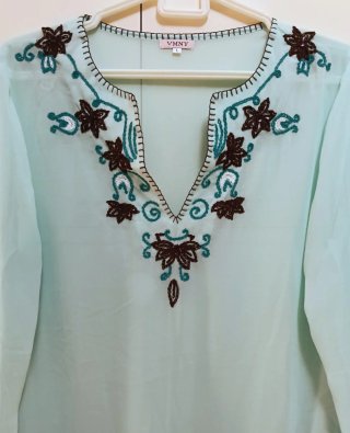 Blusa Caftán Semi/Transparente Talla S/M