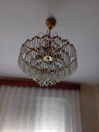 Lámpara de techo colgante dorada