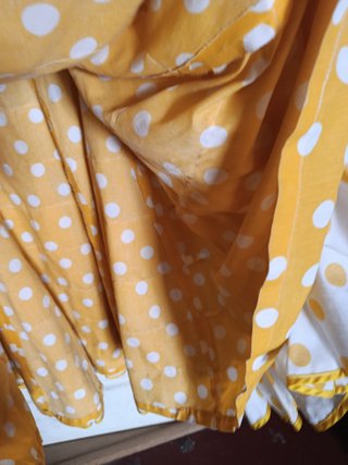 Falda Rociera Lunares Amarillo y Blanco