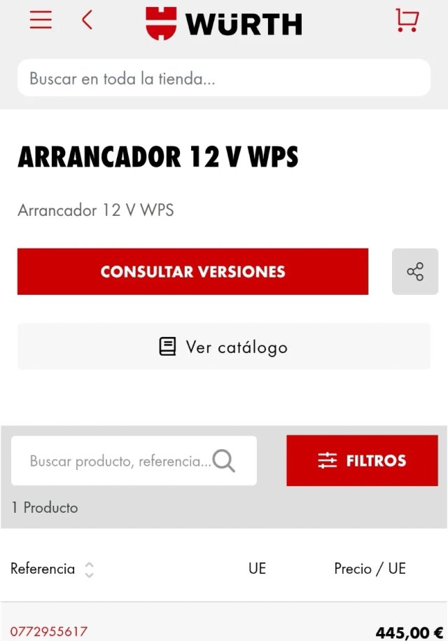 Arrancador de Coche Wurth