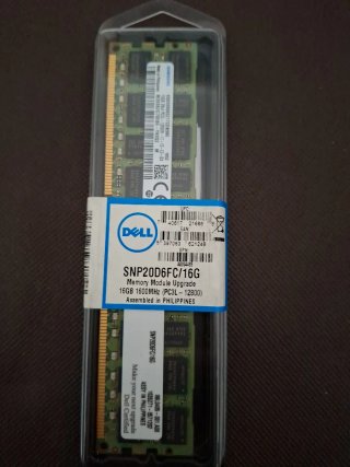 Lote de 6 RAM Dell DDR3 16GB ECC