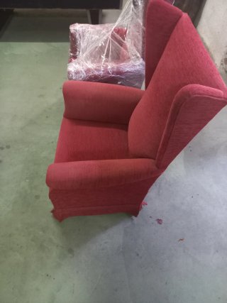 2 Sillones Vintage Rojo Tela