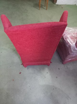 2 Sillones Vintage Rojo Tela