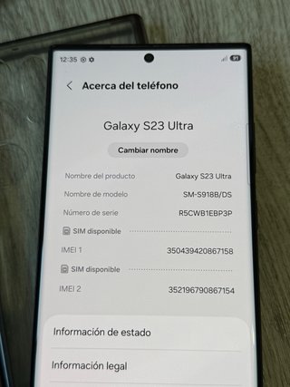 Samsung S23 Ultra 1TB Caja y Factura