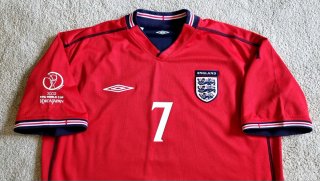 INGLATERRA MUNDIAL 2002 Talla XL BECKHAM ORIGINAL