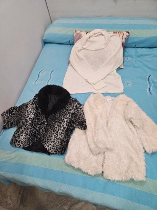 Conjunto 3 prendas: Chaqueta pelo, suéter