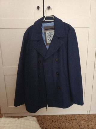 Abrigo marinero azul talla 52