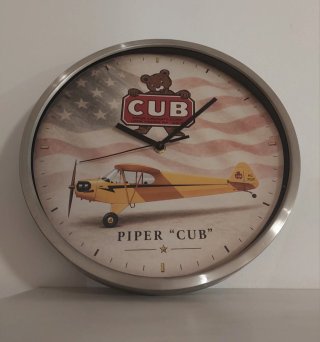 Relógio de Parede Piper Cub, retrô vintage