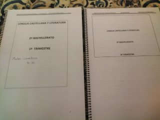 Apuntes encuadernados de 2° de Bachillerato