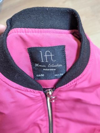 Chaqueta bomber LFT rosa y negra Talla M