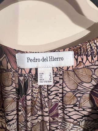 Vestido Castanho Estampado Midi