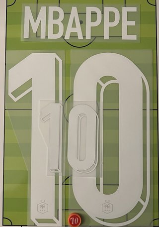 Conjunto Nombre y Número Mbappe 10