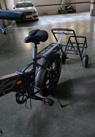 Bicicleta eléctrica plegable con carrito634843763