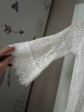 Vestido blanco ibicenco largo encaje