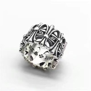 Anillo Plata Cruz Estilo Chrome Hearts