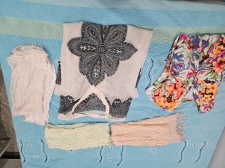 Blusones y pañuelos playeros