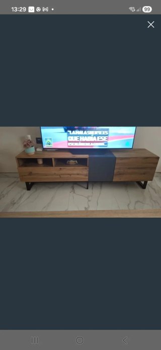 Mueble TV madera y metal